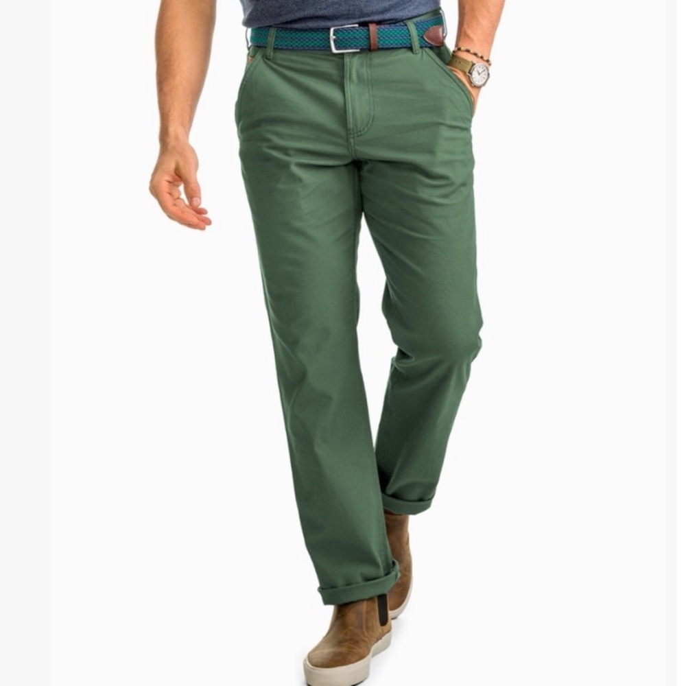 Southern Tide Men's Green Chino Pants